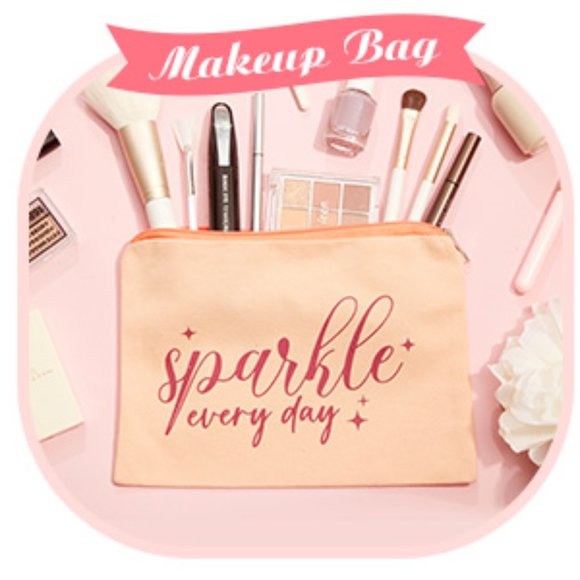 NWOT Women’s Makeup Accessory White Cosmetic Bag With Fun Saying-Sleepy Eyes - Picture 6 of 13